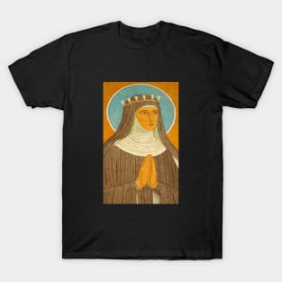 Saint Hildegard of Bingen Portrait Art Painting T-Shirt